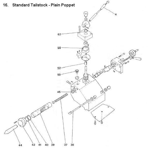 Standard Tailstock - Plain Poppet